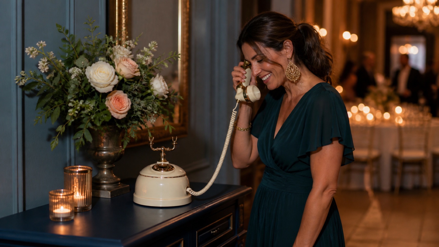Teléfono de firmas y audiolibro para bodas